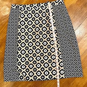 Boden Navy and Cream A-Line Skirt 12L